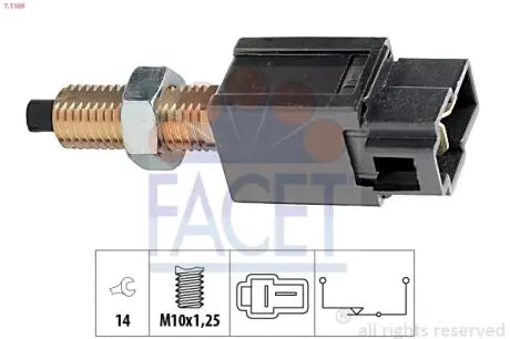 71169 Вмикач сигналу стоп FACET підбір по vin на Brocar