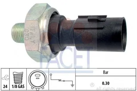 70195 Датчик давления масла Hyundai i30/Santa Fe/Sonata/Tucson/ Kia Ceed/Cerato/Sportage 1.0-5.0 93- FACET 7.0195 FACET подбор по vin на Brocar