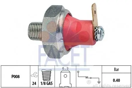 70094 Датчик давления масла Mutsubishi Carisma/Colt/Galant/L200/Lancer/Pajero 1.6-2.5 91-15 FACET 7.0094 FACET подбор по vin на Brocar