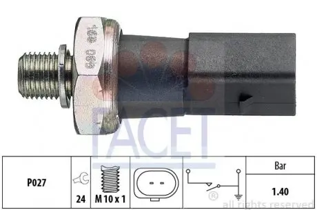 70168 Датчик тиску FACET підбір по vin на Brocar