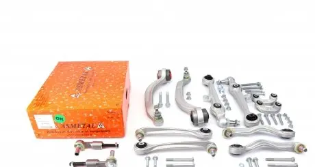 13AU0200 Комплект рычагов подвески (передней) Audi A4/A6/VW Passat B5 96-05 (с болтами) d=21mm ASMETAL подбор по vin на Brocar
