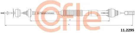 112295 Трос сцепления Berlingo/Partner 1.4/1.6 i 96- (кпп.MA) (617/346) (с авторег.) COFLE 11.2295 COFLE підбір по vin на Brocar