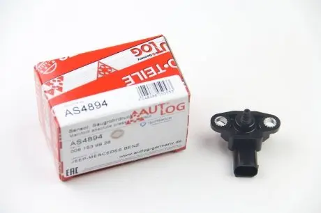 AS4894 Датчик давления наддува (3 конт.) MB A,C (W169/W245/W203/W204) 2.0D-4.0D 03- AUTLOG AS4894 AUTLOG подбор по vin на Brocar
