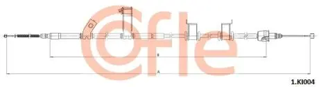 1KI004 Трос ручного гальма зад. Accent / Rio 07-Пр. (барабан/ABS) (1606/1318) COFLE 1.KI004 COFLE підбір по vin на Brocar