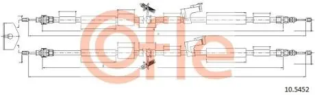 105452 Трос ручного тормоза зад. Ford Kuga 08- Л.=Пр. (1940/1803+1850/1715) COFLE 10.5452 COFLE подбор по vin на Brocar