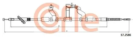 172586 Трос ручного тормоза зад. TUCSON 4wd 2.0CRDi 04-10 Пр. (1800/1635) COFLE 17.2586 COFLE підбір по vin на Brocar