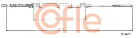 107431 Трос ручного тормоза зад. Caddy 96-03 Л=Пр. (барабан) (1670/1122) COFLE 10.7431 COFLE подбор по vin на Brocar