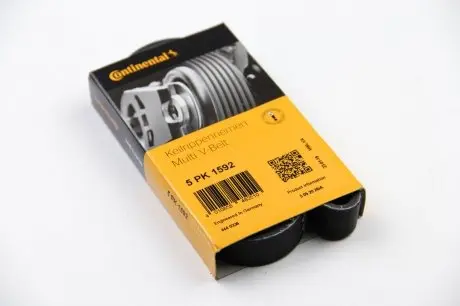5PK1592 Ремінь генератора VW Passat 1.9TDI 96-00/Audi A4/A6 1.9TDI 95-01/Kia Carnival 2.9TDi/CRDi 99-06 CONTITECH підбір по vin на Brocar