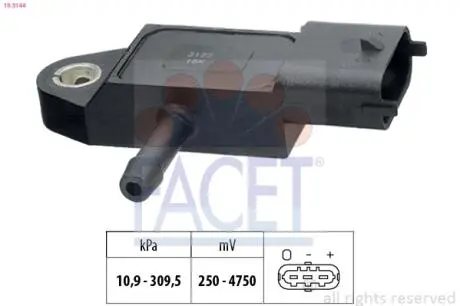 103144 Датчик давления наддува Ford C-Max/Mondeo/Connect 1.8TDCi 02-15 FACET 10.3144 FACET подбор по vin на Brocar
