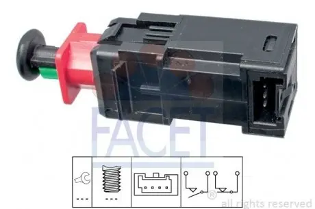 71208 Датчик стоп-сигналов Fiat Punto/Opel Astra/Corsa/Vectra 02- FACET 7.1208 FACET подбор по vin на Brocar