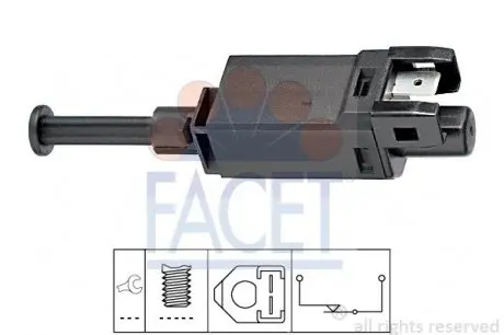 71055 Датчик стоп-сигнала A3/Leon/Octavia/Golf/T4 1.4-2.8TDI -10 FACET 7.1055 FACET подбор по vin на Brocar