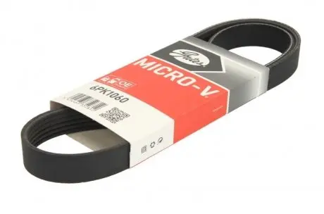 6PK1060 Ремінь генератора Mitsubishi Galant VI 2.5 96-04 (6PK1060) GATES підбір по vin на Brocar