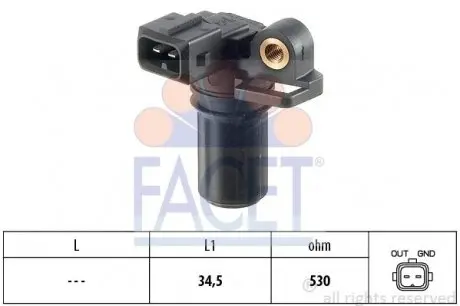 90323 Датчик коленвала Connect 1.8TDCI (90PS)/Transit V184/V347 FACET 9.0323 FACET подбор по vin на Brocar