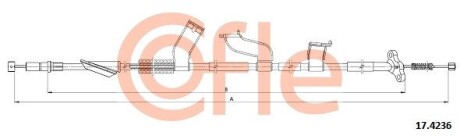 174236 Трос ручного тормоза зад. Honda CR-V 07- Пр. (1798/1602) COFLE 17.4236 COFLE підбір по vin на Brocar