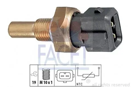 73255 Датчик температури FACET підбір по vin на Brocar