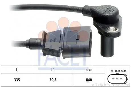 90220 Датчик частоти обертання FACET підбір по vin на Brocar
