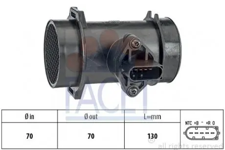 101442 Расходомер воздуха (5 конт.) MB Sprinter 1.8-2.5D 95-06 FACET 10.1442 FACET подбор по vin на Brocar