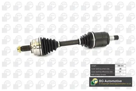 DS0911LA Полуось BMW X5(E53) 3.0d/3.0-4.8i 00-06 (30/27 590mm) Л. BGA DS0911LA BGA підбір по vin на Brocar