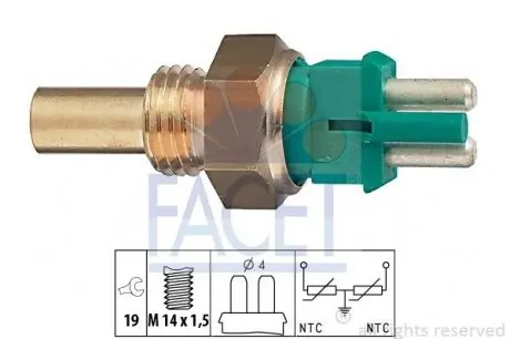73140 Датчик температури FACET підбір по vin на Brocar