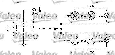 641426 Реле поворотів (12V) Audi 80/100/Peugeot 205/Renault 19/Fiat Uno 66-07 VALEO підбір по vin на Brocar