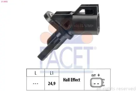 210002 Датчик числа оборотів FACET підбір по vin на Brocar