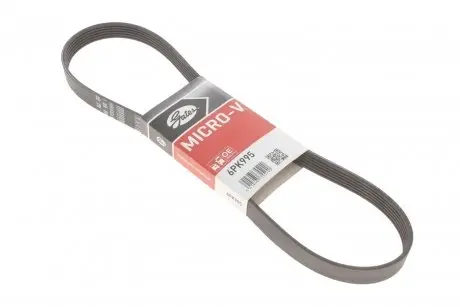 6PK995 Ремінь генератора 6PK995 Ducato 2.8JTD 00> (ALT, WP) GATES 6PK995 GATES підбір по vin на Brocar
