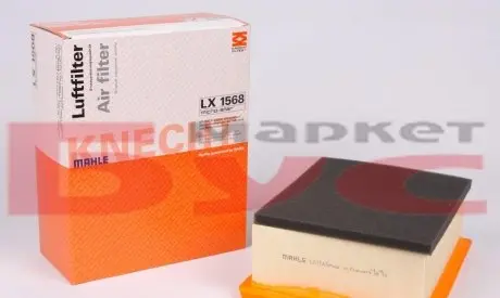 LX1568 Фильтр воздушный Peugeot Partner 2.0 HDI 03- MAHLE / KNECHT подбор по vin на Brocar