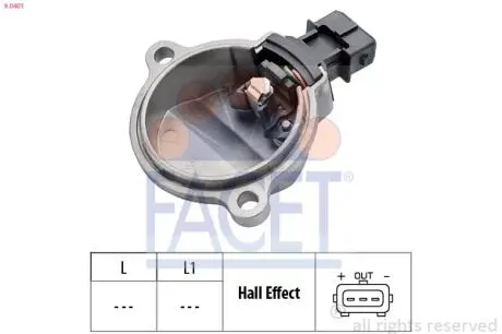 90401 Датчик розподілвалу Audi 100/80/A4/A6 2.6-2.8 90-01 FACET підбір по vin на Brocar