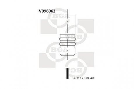 V996062 Клапан двигуна BGA підбір по vin на Brocar
