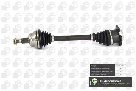 DS9619L Піввісь Octavia / Golf 1.6-2.3 97-06 (36z/544mm) Л. BGA DS9619L BGA підбір по vin на Brocar
