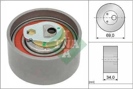 531050510 Ролик ГРМ Fiat Ducato 2.3D Multijet 06- (натяжний) замінено на: 531 0941 10 INA підбір по vin на Brocar