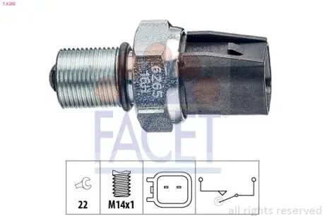 76265 Датчик зад хода Transit V184 00-06 (6ст. МКПП) FACET 7.6265 FACET подбор по vin на Brocar