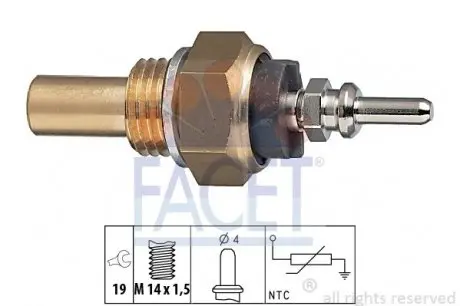 73131 Датчик температуры MB W124/T1 OM601/602 85-96 FACET 7.3131 FACET подбор по vin на Brocar