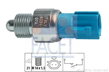 76231 Датчик заднього ходу Megane/Scenic/X-Trail 01- FACET 7.6231 FACET підбір по vin на Brocar