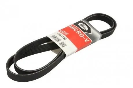 6PK1735 Пасок поліклиновий 6PK1735 GATES підбір по vin на Brocar