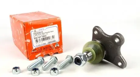10VW2010 Опора шаровая (передняя/снизу/снаружи/L) Audi A2/Skoda Fabia/Roomster/VW Polo 99-10 ASMETAL подбор по vin на Brocar