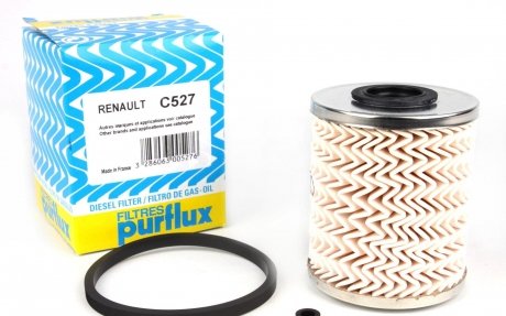 C527 Фильтр топливный Renault Trafic 1.9/2.5dCi/Master 2.3dCi 10- PURFLUX подбор по vin на Brocar