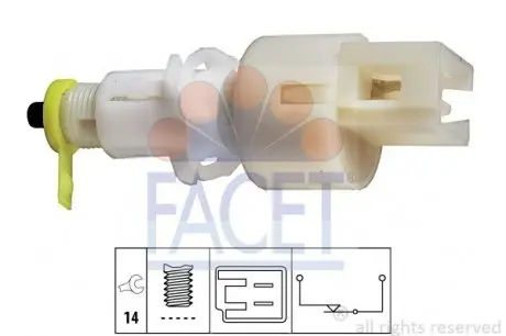 71108 Датчик стоп-сигнала Ducato/Jumper 94-02 FACET 7.1108 FACET подбор по vin на Brocar