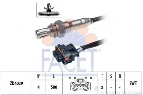 108065 Лямбда-зонд Astra/Vectra 06- 1.6/1.8 FACET 10.8065 FACET підбір по vin на Brocar