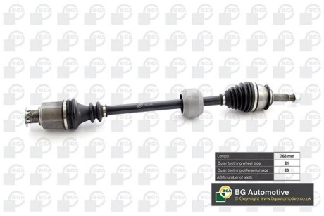 DS1500R Піввісь Logan / Sandero 1.4 / 1.6 i 04-Пр. BGA DS1500R BGA підбір по vin на Brocar