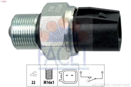 76321 Датчик зад хода Transit V184 00-06 FACET 7.6321 FACET підбір по vin на Brocar