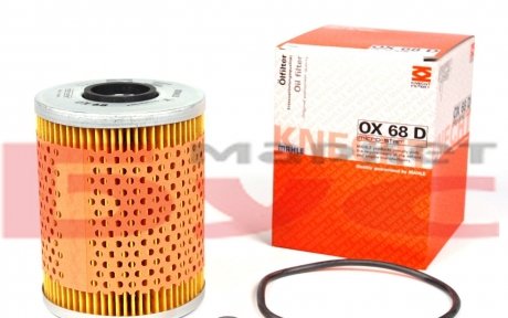 OX68D Фильтр масляный BMW 320i/325i/520i/525i 91- MAHLE / KNECHT підбір по vin на Brocar