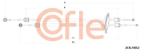 2CBFI012 Трос кулисы Doblo 1.3MJTD 09- COFLE 2CB.FI012 COFLE підбір по vin на Brocar