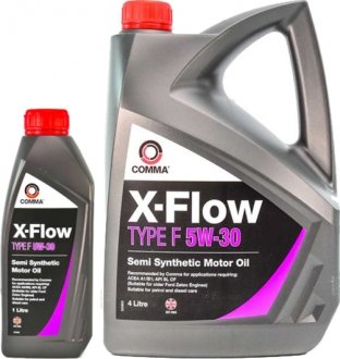 XFF1L Моторное масло Comma X-Flow Type F 5W-30 полусинтетическое 1 л COMMA подбор по vin на Brocar