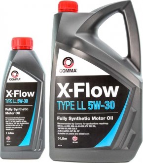 XFLL1L Моторне масло Comma X-Flow Type LL 5W - 30 синтетичне 1 л COMMA підбір по vin на Brocar
