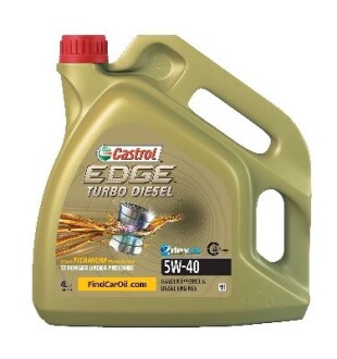 1535BA Моторна олія Castrol EDGE Turbo Diesel Titanium FST 5W-40 синтетична 4 л CASTROL підбір по vin на Brocar