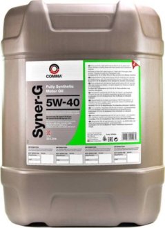 SYN20L Моторное масло Comma Syner-G 5W-40 синтетическое 20 л COMMA подбор по vin на Brocar