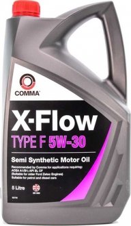 XFF5L Моторное масло Comma X-Flow Type F 5W-30 полусинтетическое 5 л COMMA підбір по vin на Brocar