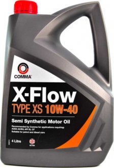 XFXS4L Моторное масло Comma X-Flow Type XS 10W-40 полусинтетическое 4 л COMMA підбір по vin на Brocar