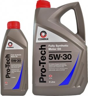 PTC1L Моторное масло Comma Pro-Tech 5W-30 синтетическое 1 л COMMA подбор по vin на Brocar